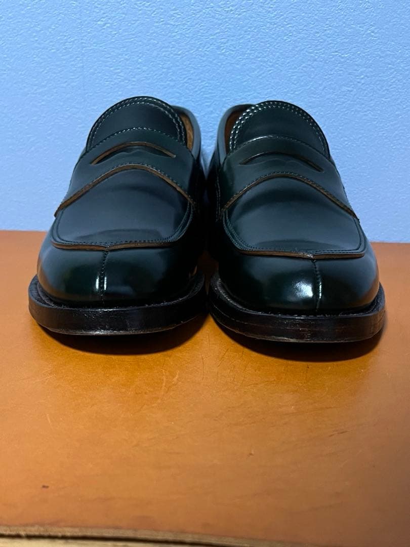 Makers V TIP LOAFER GREEN コードバン US5