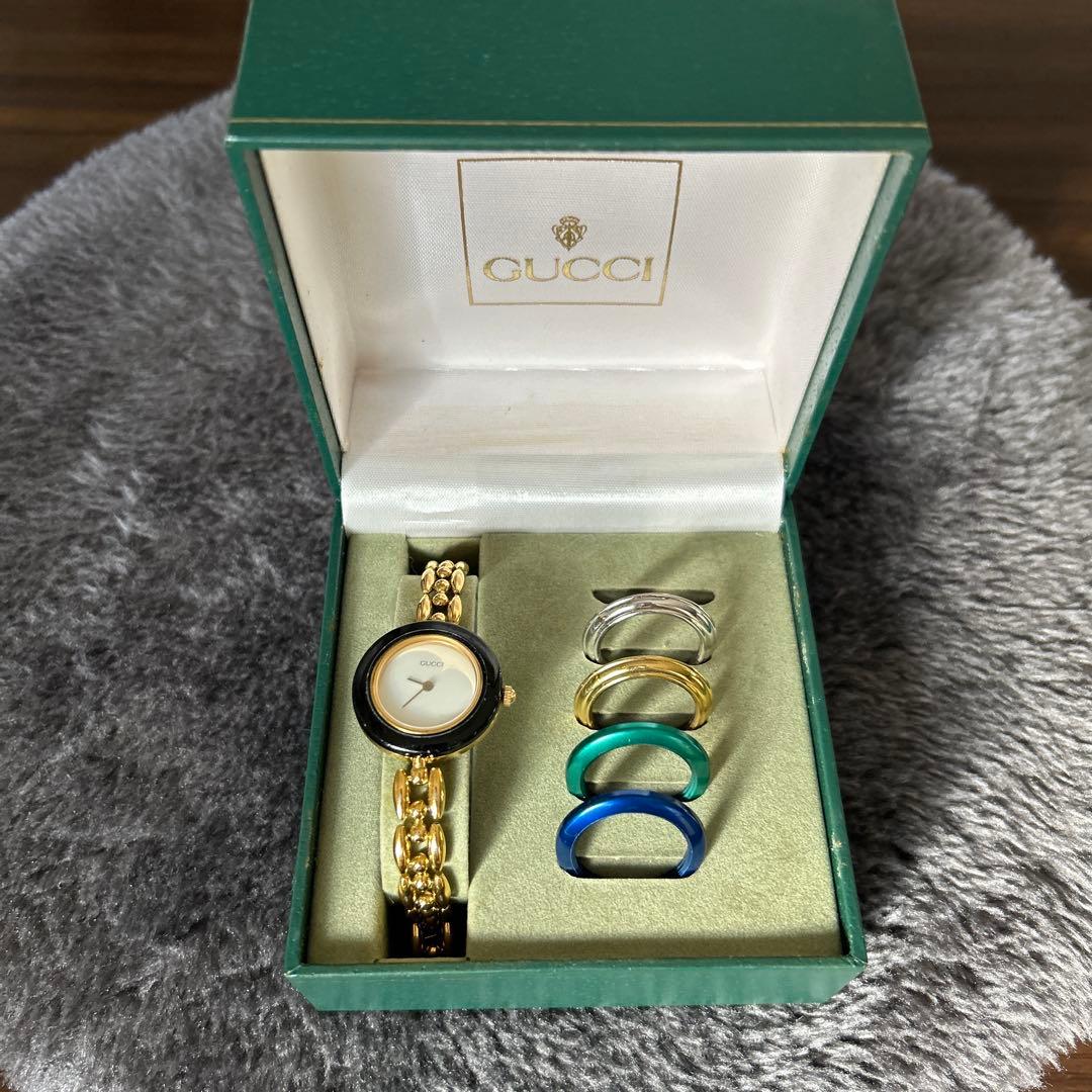 GUCCIにて稼動確認品 GUCCI グッチ 腕時計 チェンジベゼル