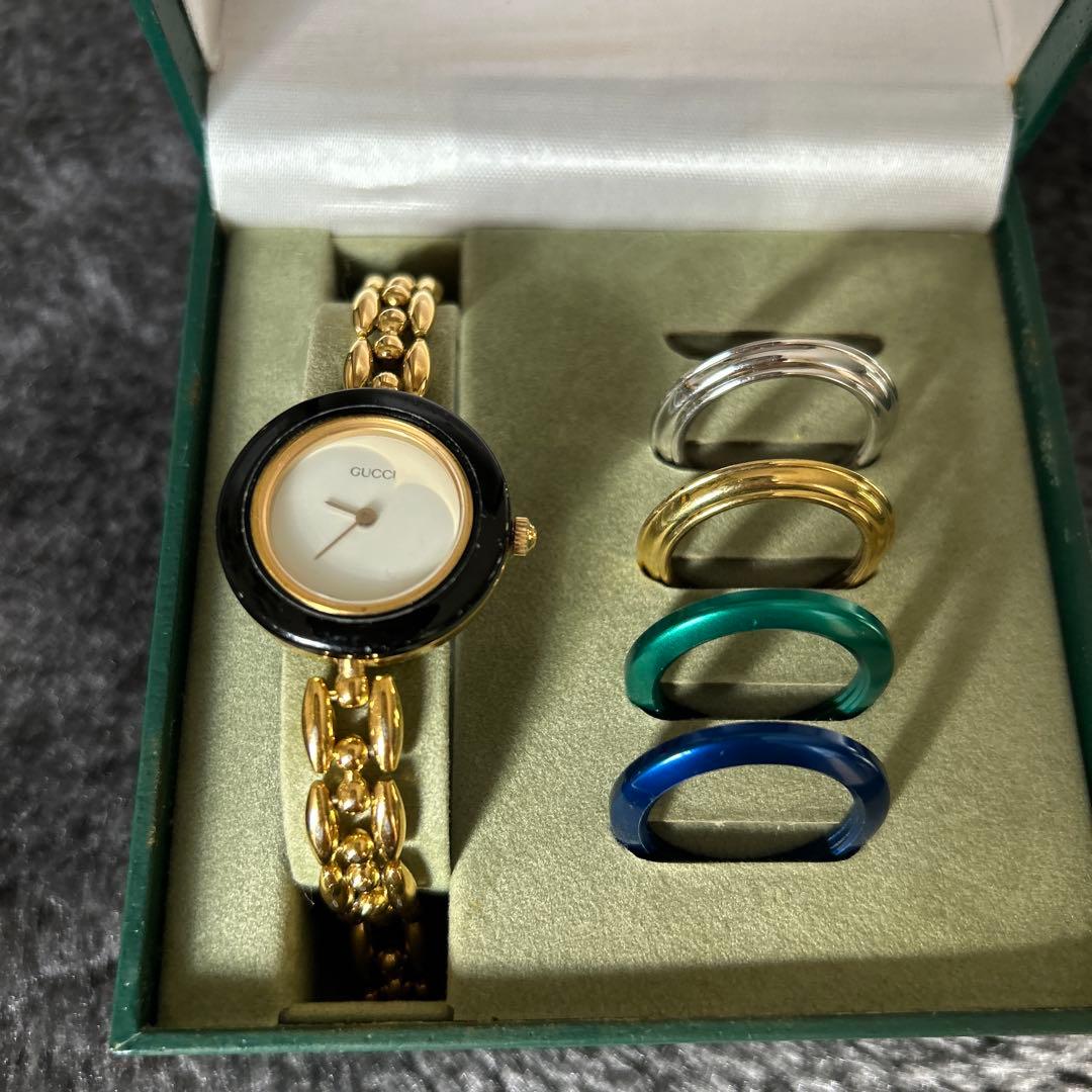 GUCCIにて稼動確認品 GUCCI グッチ 腕時計 チェンジベゼル