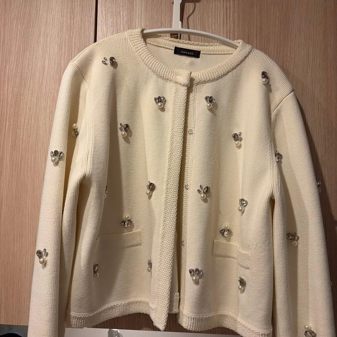 アニュアンス　ビジュー ノーカラージャケット