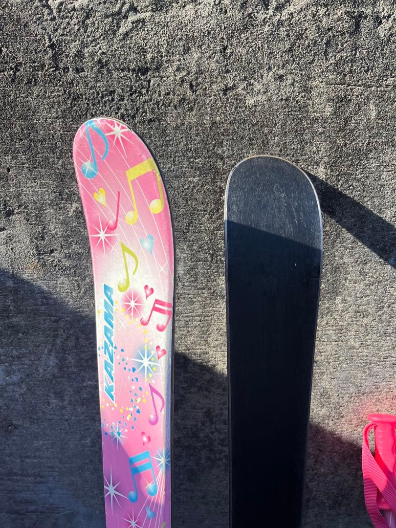 スキー板セット　板106cm ブーツ23cm ストック　80cm