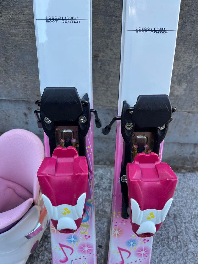 スキー板セット　板106cm ブーツ23cm ストック　80cm