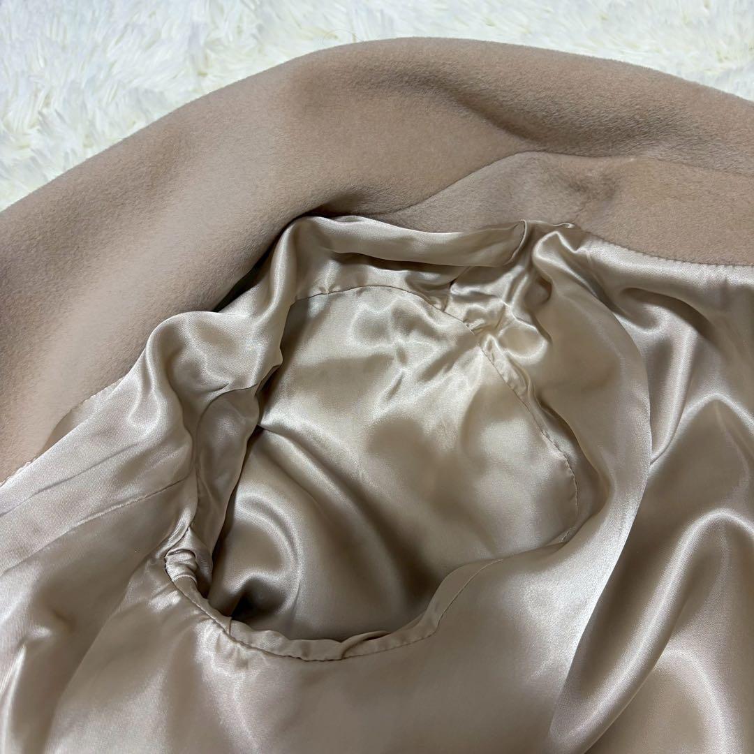 美品 マックスマーラ ロングコート マキシ丈 ベージュ 42 着丈130cm