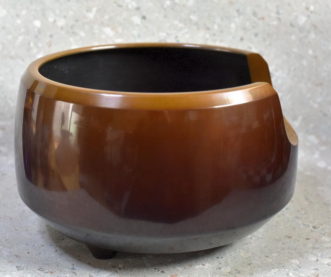 値下げ、浄雲作唐銅面取風炉＆野々田電熱器５００Ｗ　囲炉裏/お茶道具、共箱