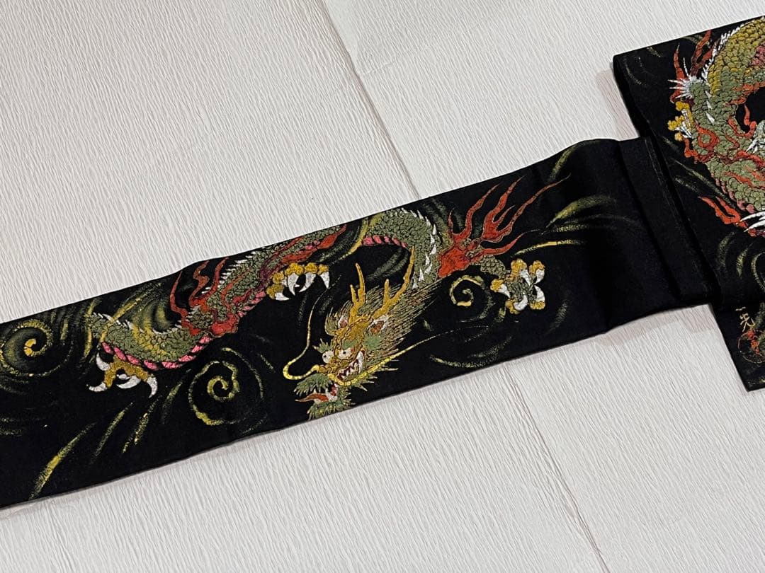 龍柄の作り帯 アンティーク帯 アンティーク着物に