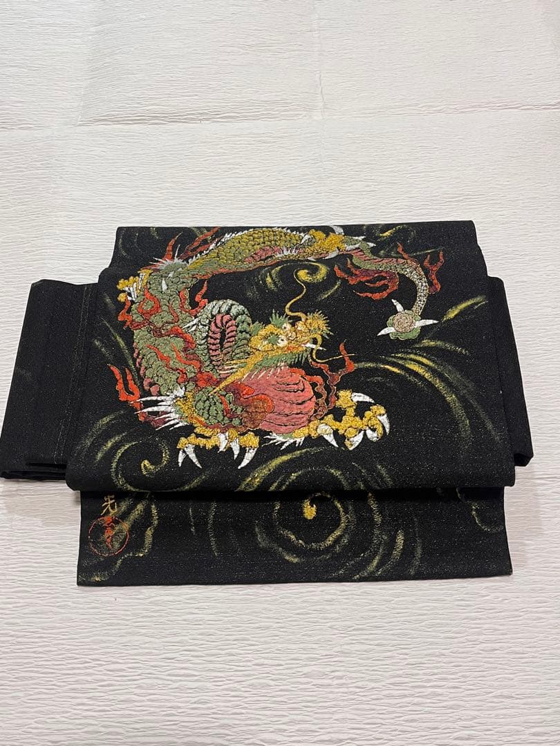 龍柄の作り帯 アンティーク帯 アンティーク着物に