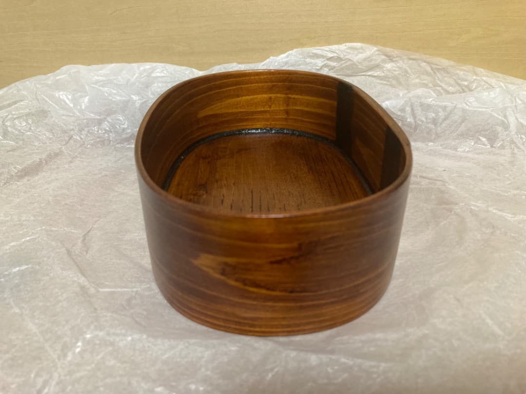 小坂屋漆器店 摺り漆 曲げわっぱ 弁当箱　楕円中