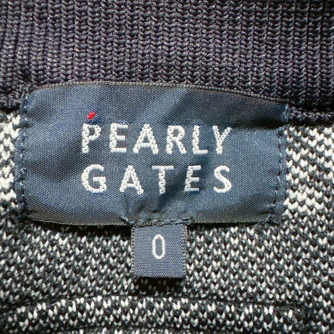 《美品》パーリーゲイツ ボーダーニットスカートセットアップ 黒×白 近年モデル