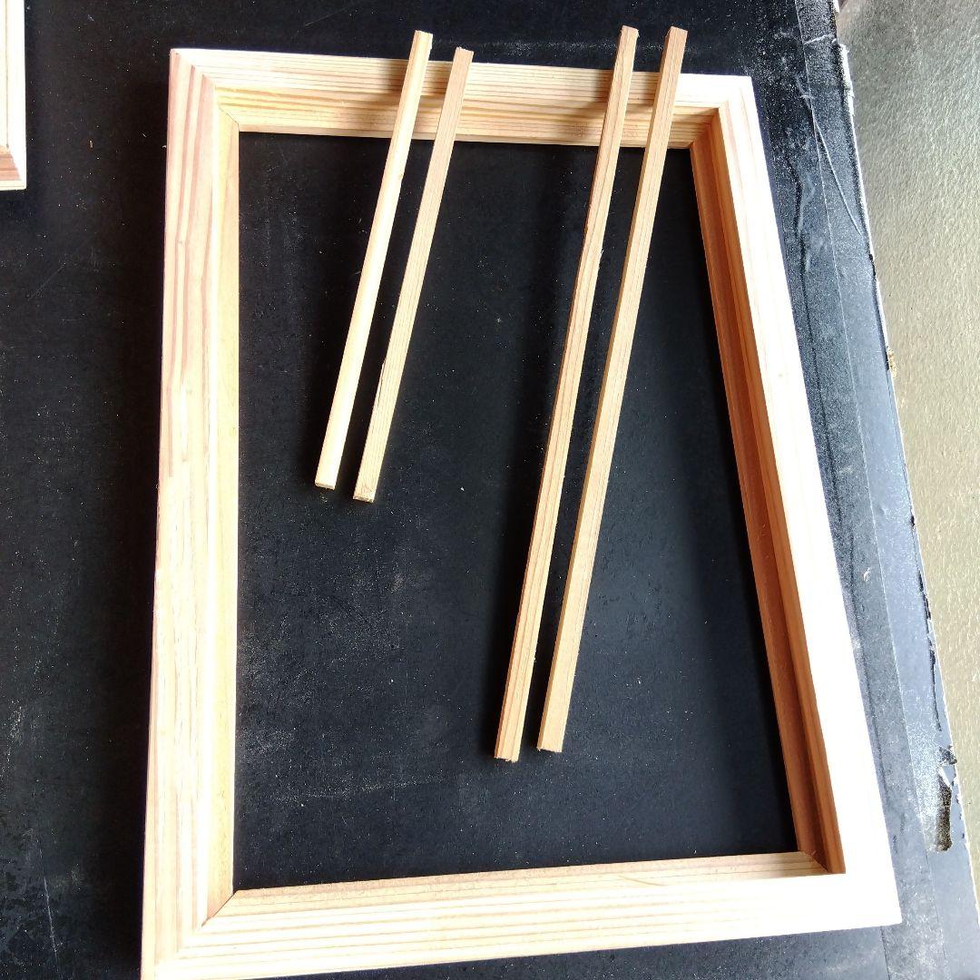 『ka様』専用 昭和型板ガラス ステンドグラス用木枠 型板ガラス用木枠