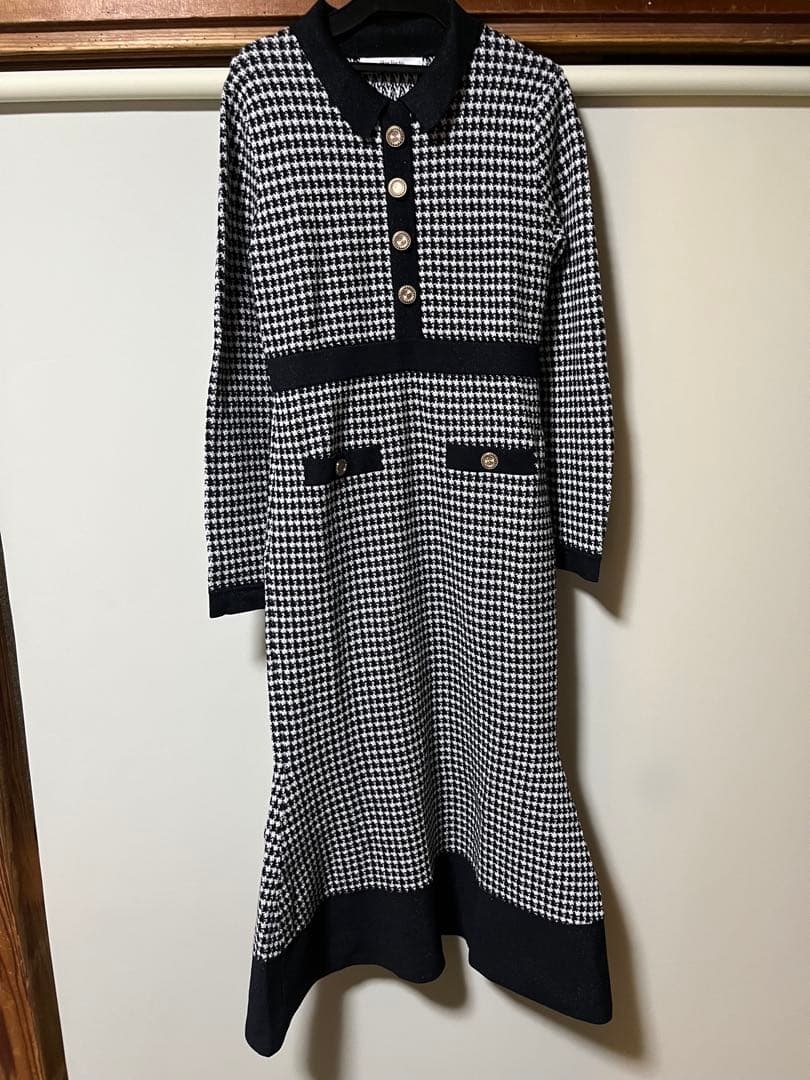 ワンピース Buckingham Houndstooth Knit Dress