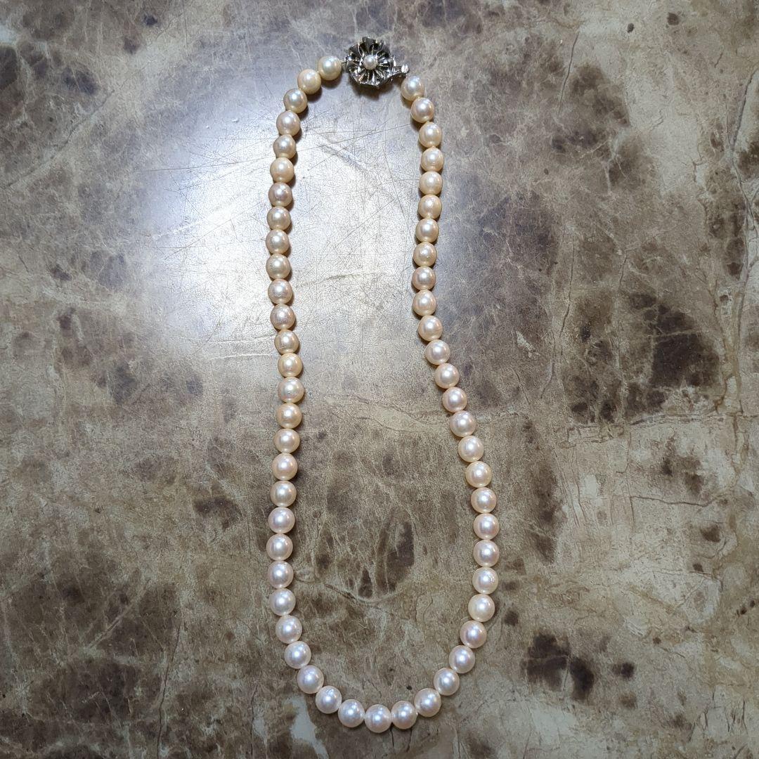 真珠ネックレス silver刻印 あこや 本真珠