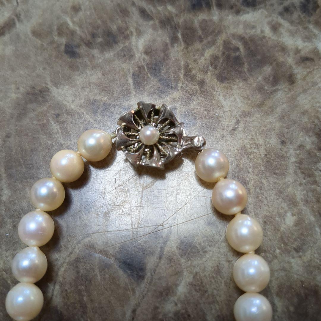 真珠ネックレス silver刻印 あこや 本真珠