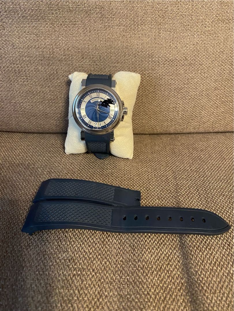 Breguetブレゲ マリーンⅡ 5817 ラバーベルト ブルー　レア　希少