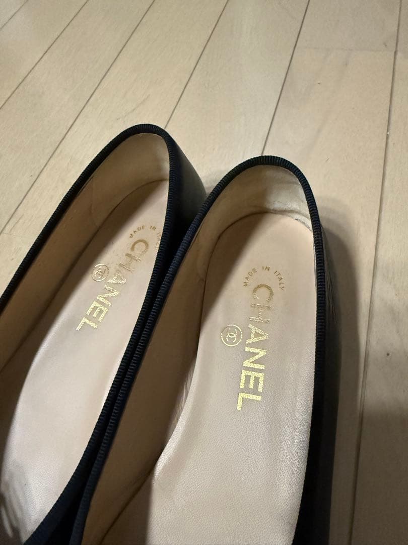 美品　CHANELシャネル　バレリーナ　37 黒