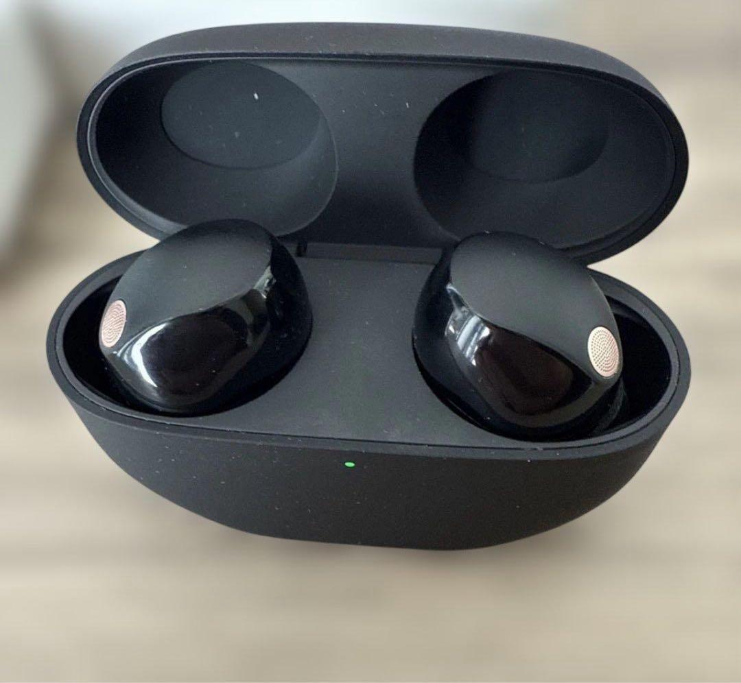 【美品】SONY WF-1000XM5 ブラック　レザーケース付