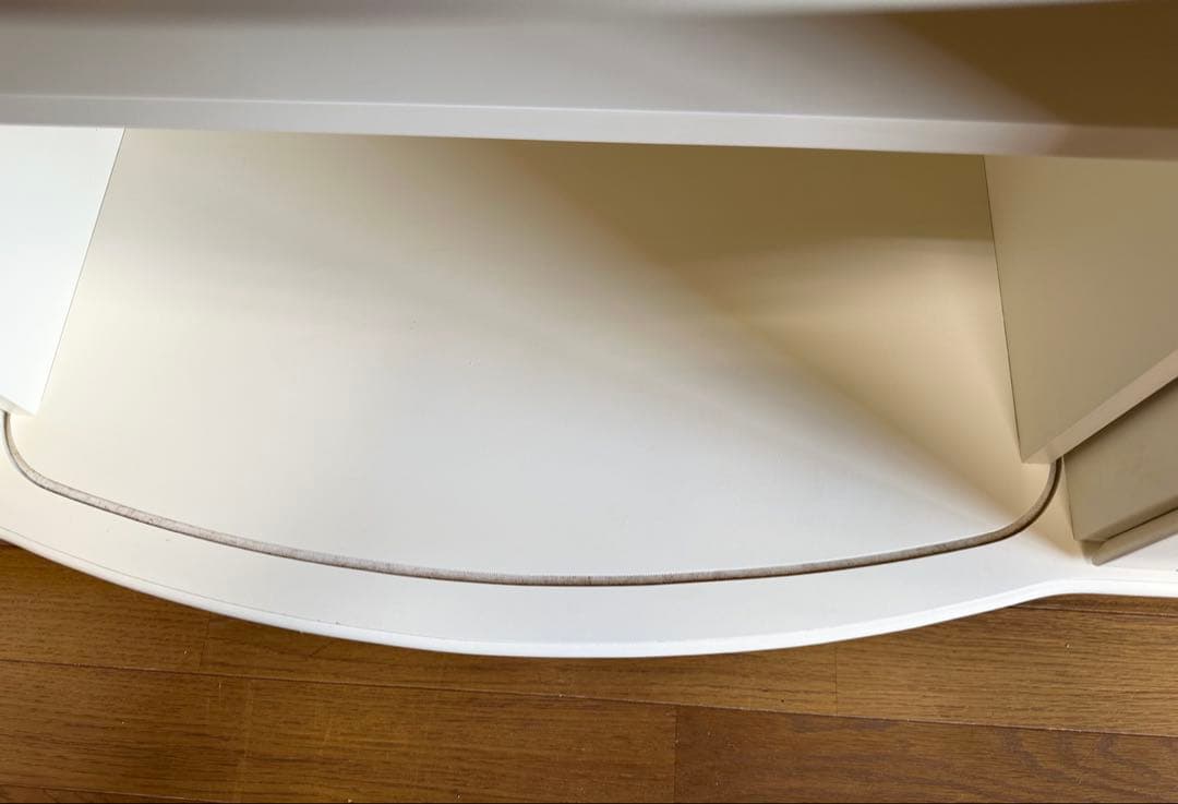 Kiyoka アンティーク　オフホワイト花柄キャビネット　チェスト