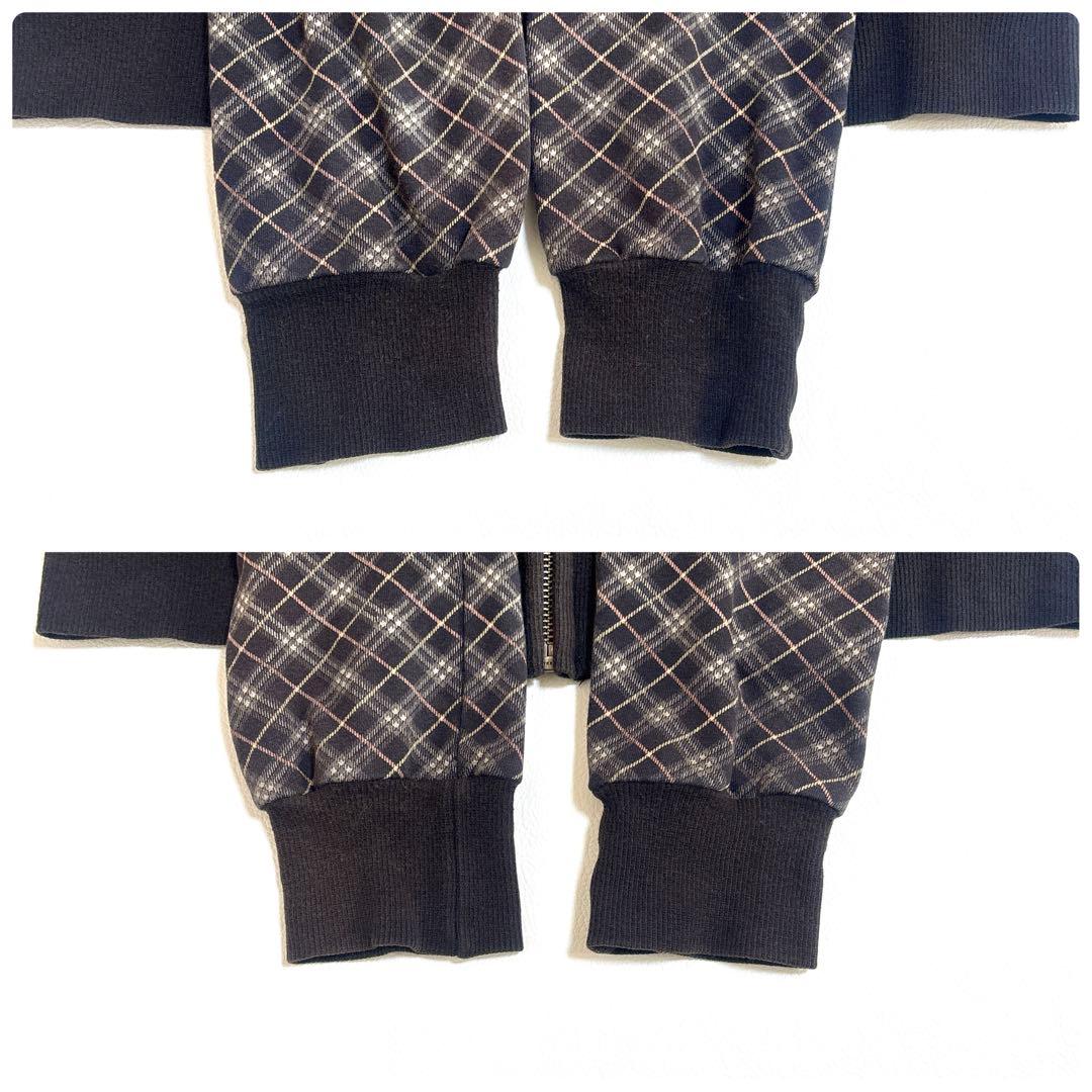 バーバリーブルーレーベル ジップパーカー ノバチェック ホースロゴ 38 M