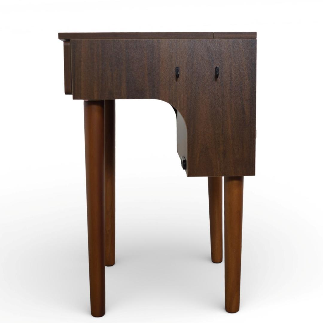 【新品訳あり】コンパクトドレッサー 椅子付き 2口コンセント デスク 鏡台