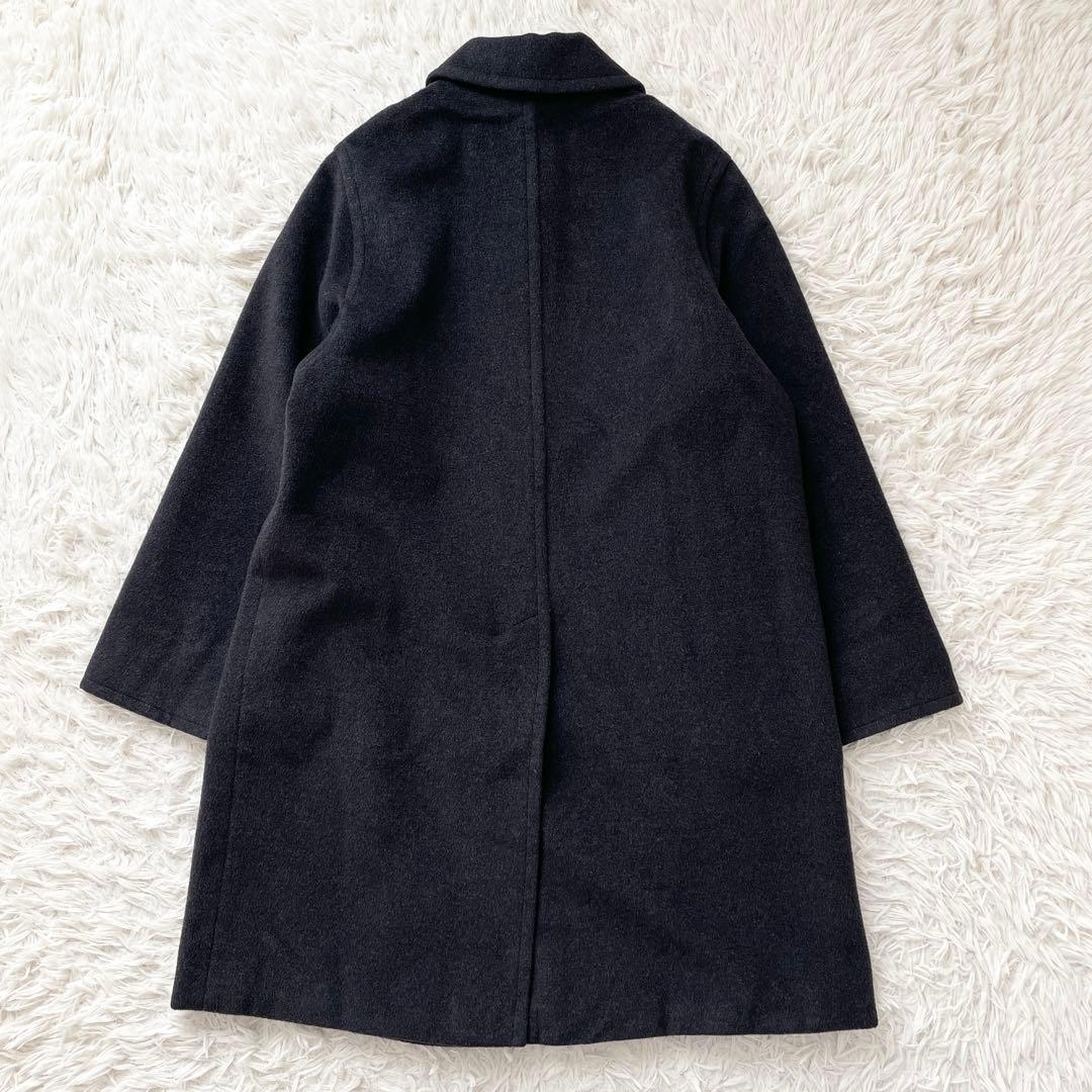 美品 伊製 Lサイズ Max Mara 銀タグ ステンカラーコート 大きいサイズ