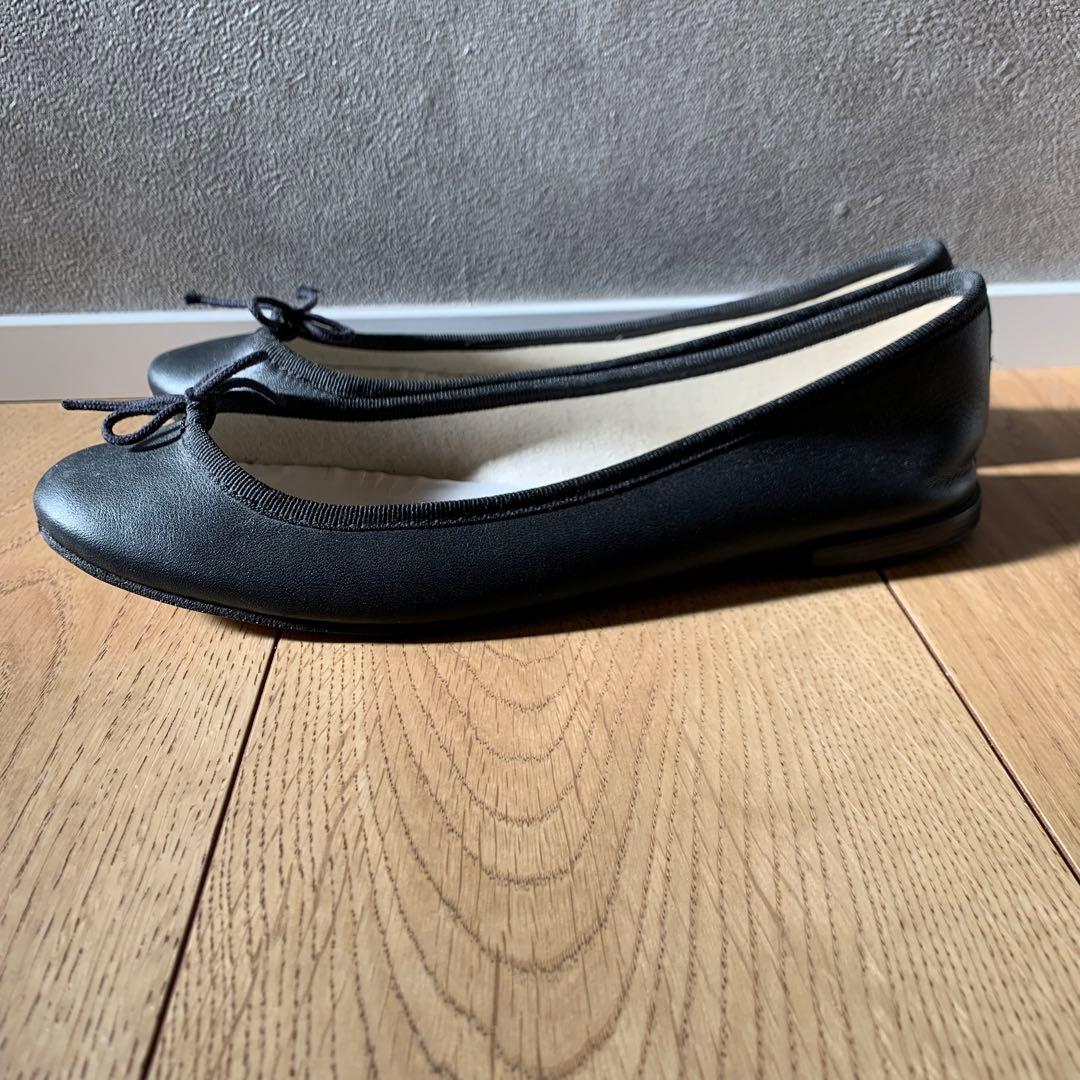 レペット バレエシューズ 39 本革 フラット リボン 黒　BLACK ブラック