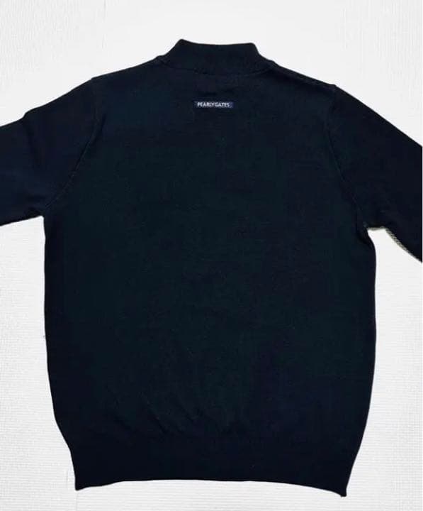 パーリーゲイツ　モックネックニット　黒