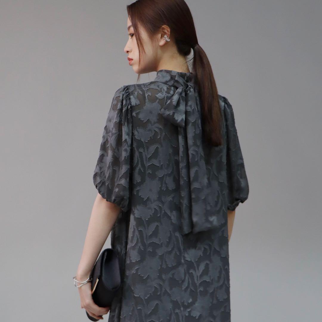 J by blue バックリボンジャガードドレス L オケージョン 結婚式