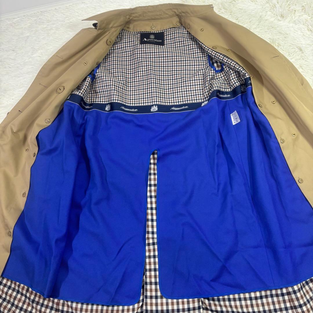 アクアスキュータム　トレンチコート ダブルブレスト　ベージュ　ライナー付き