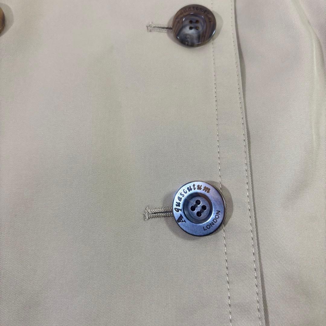 アクアスキュータム　トレンチコート ダブルブレスト　ベージュ　ライナー付き