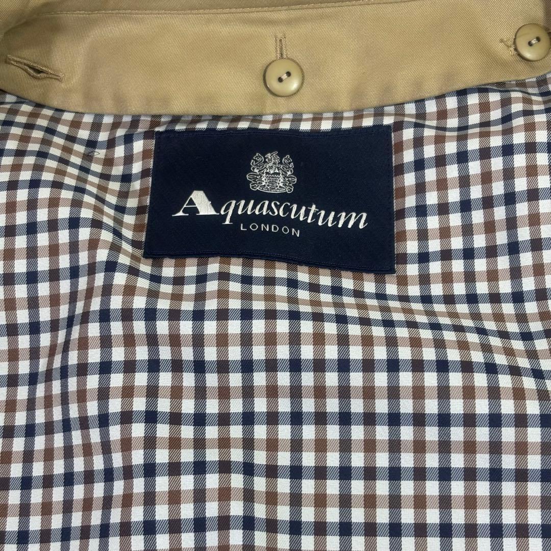 アクアスキュータム　トレンチコート ダブルブレスト　ベージュ　ライナー付き