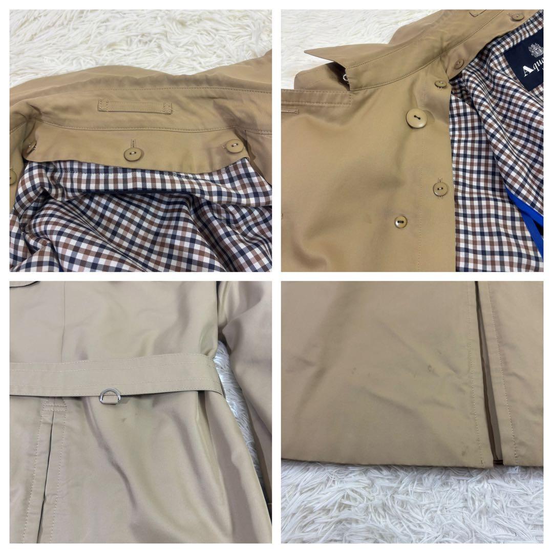 アクアスキュータム　トレンチコート ダブルブレスト　ベージュ　ライナー付き