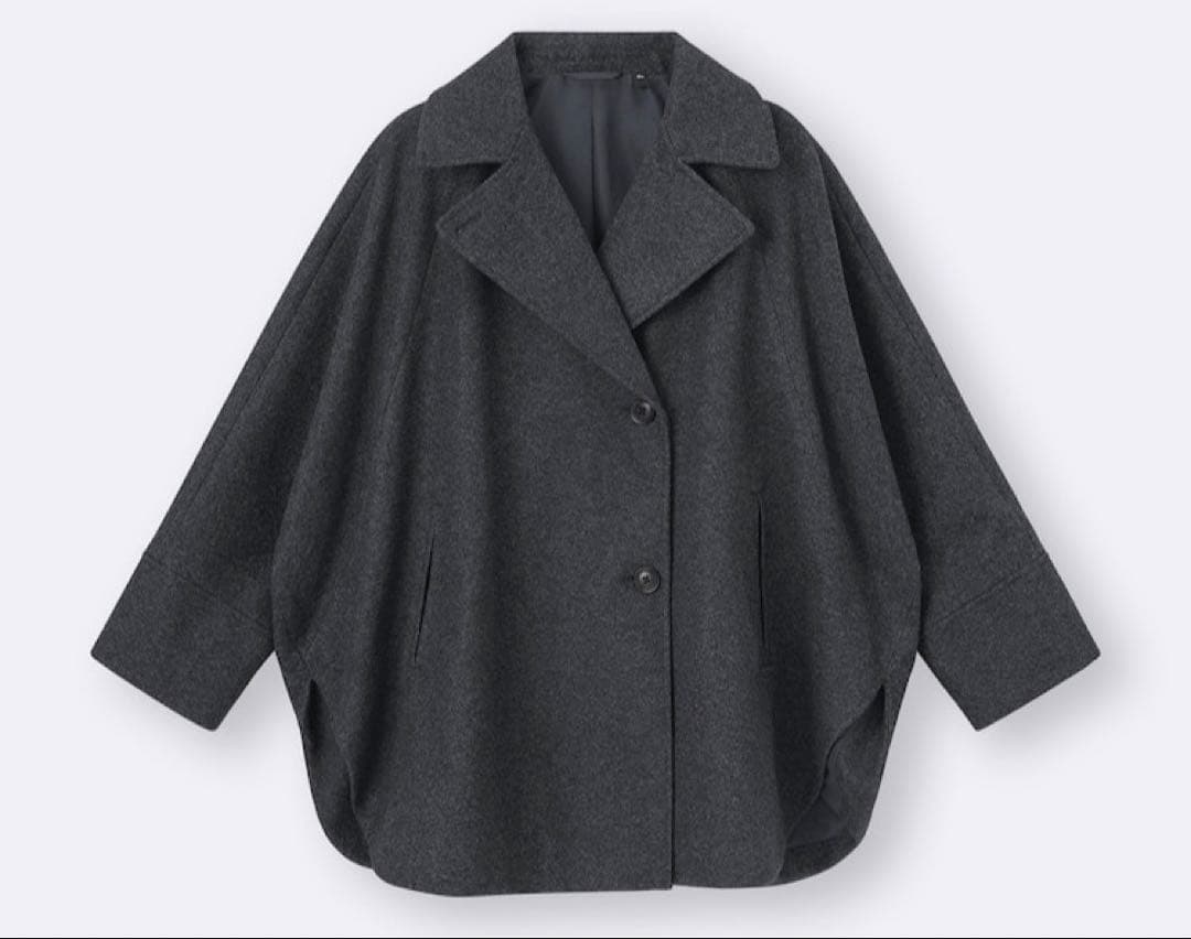 コージーメルトンケープコートZ+E 3XLサイズ ダークグレー