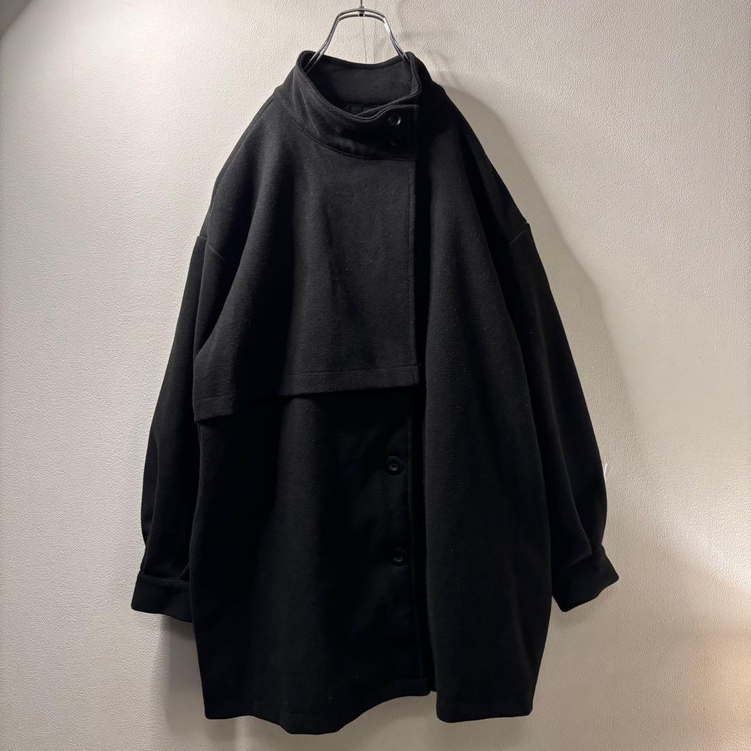 オーバーサイズ ブラック ショート チェスターコート y2k ミリタリー