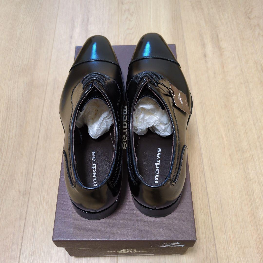 【libeizhuli】25.0㎝ madras ブラック ドレスシューズ