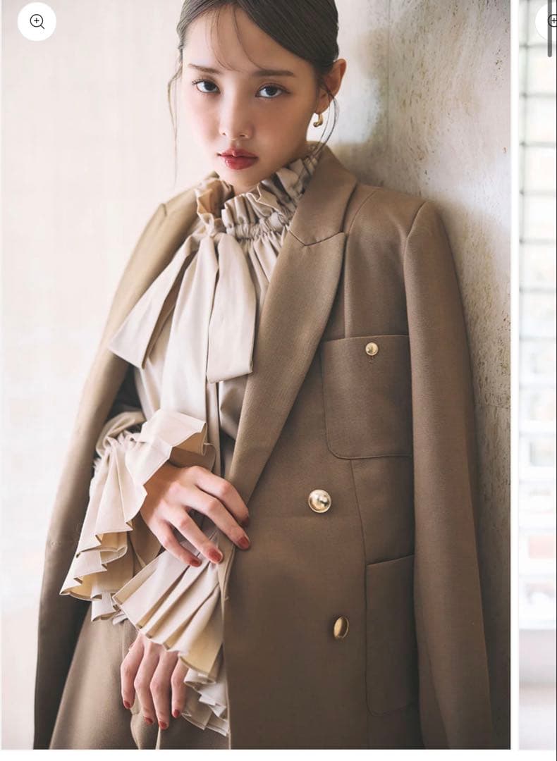 poláura クラシカルテーラードジャケット　CAMEL