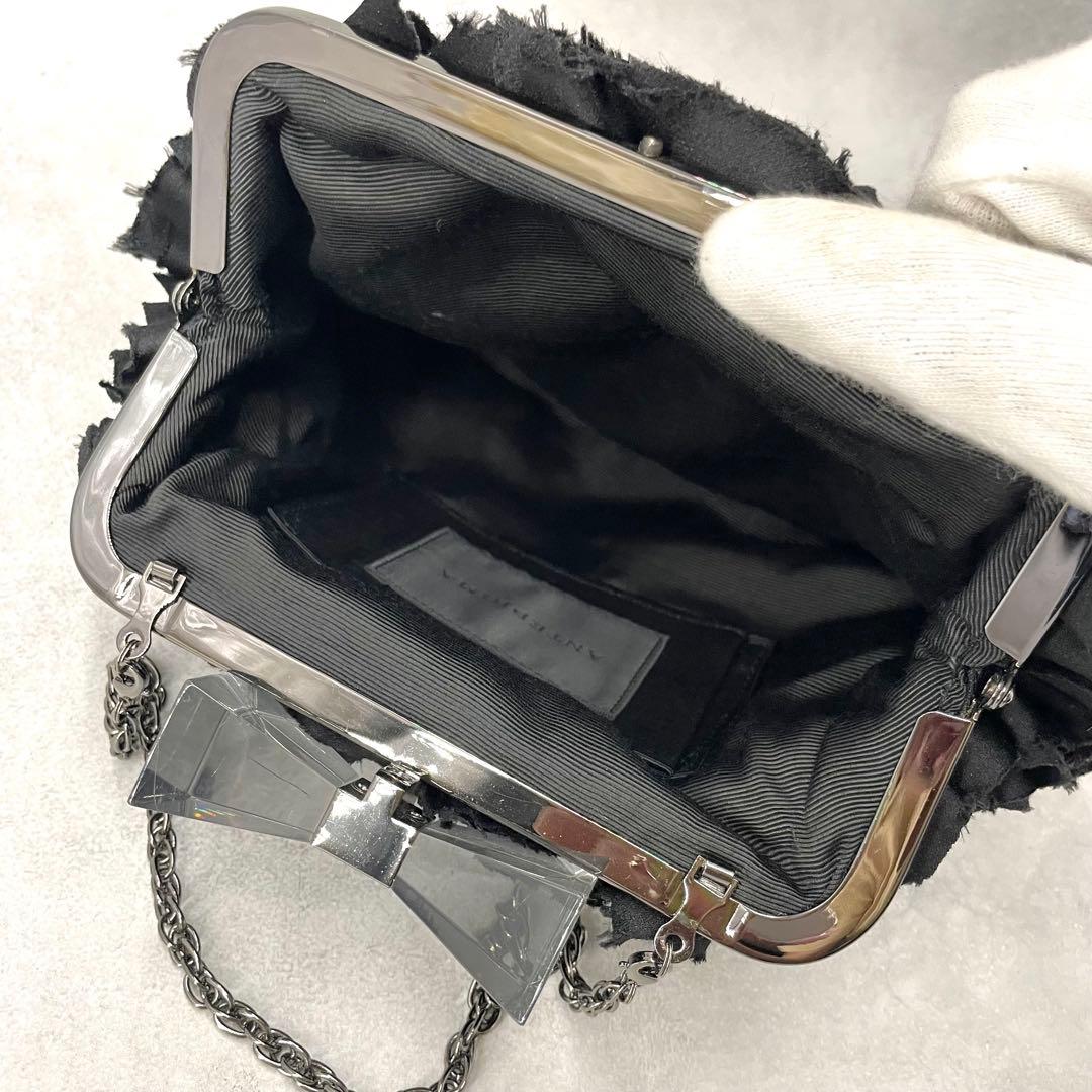 【ほぼ未使用】アンテプリマ フィオレノービレ パーティバッグ クリスタル がま口