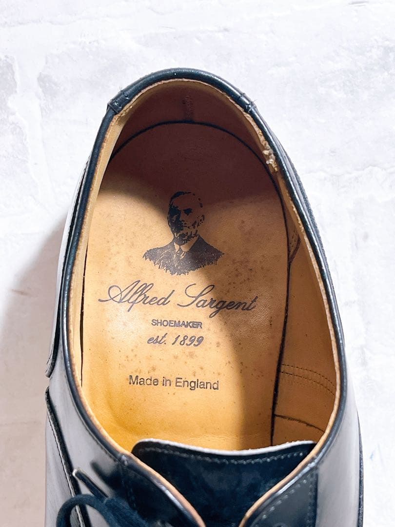 イギリス製【極美品】アルフレッドサージェント 高級 ストレートチップ UK7
