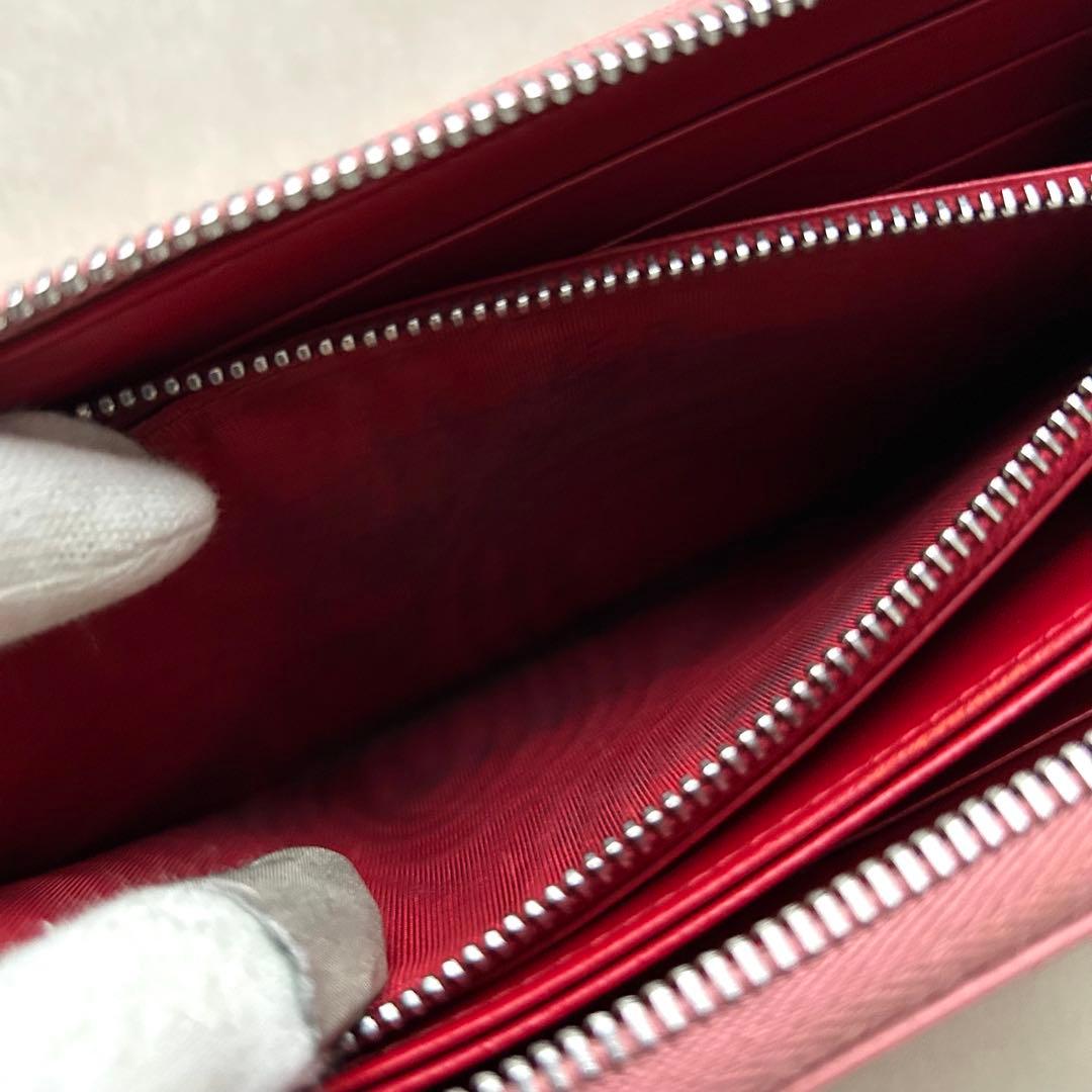 PRADA プラダ 長財布 ラウンドファスナー ピンク