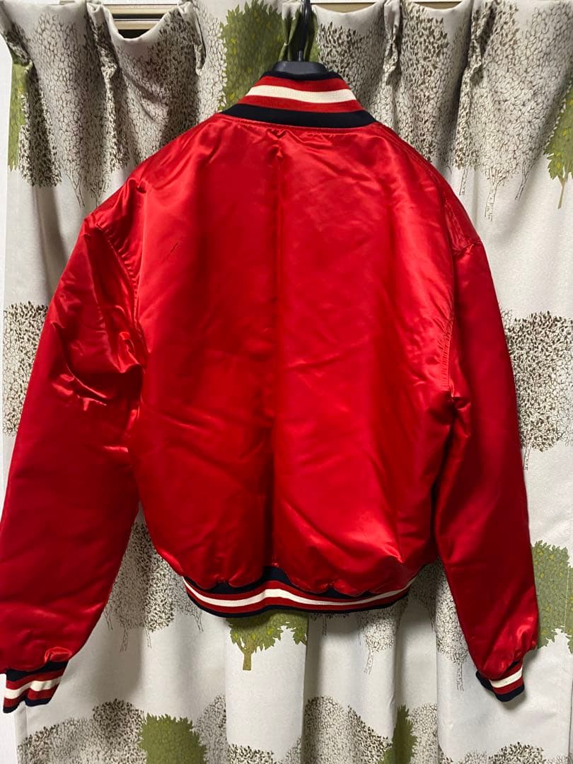 名作　スターター　ブルズ　スタジャン レッド 超希少XL！！