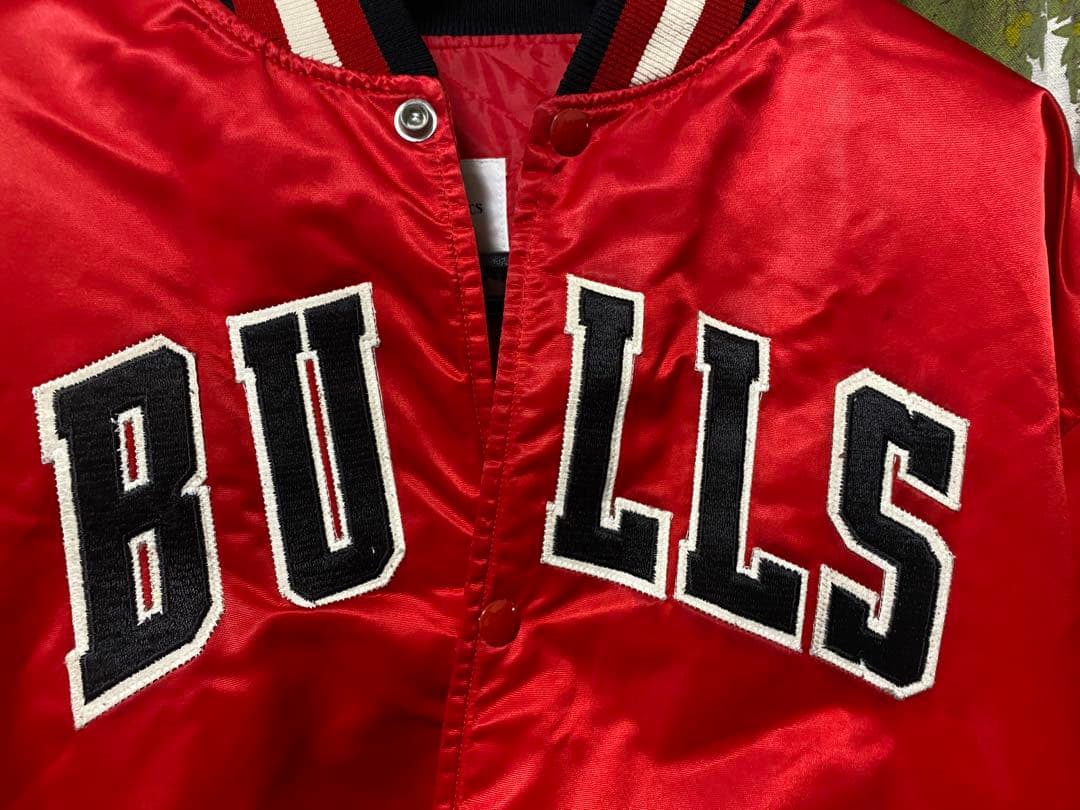 名作　スターター　ブルズ　スタジャン レッド 超希少XL！！