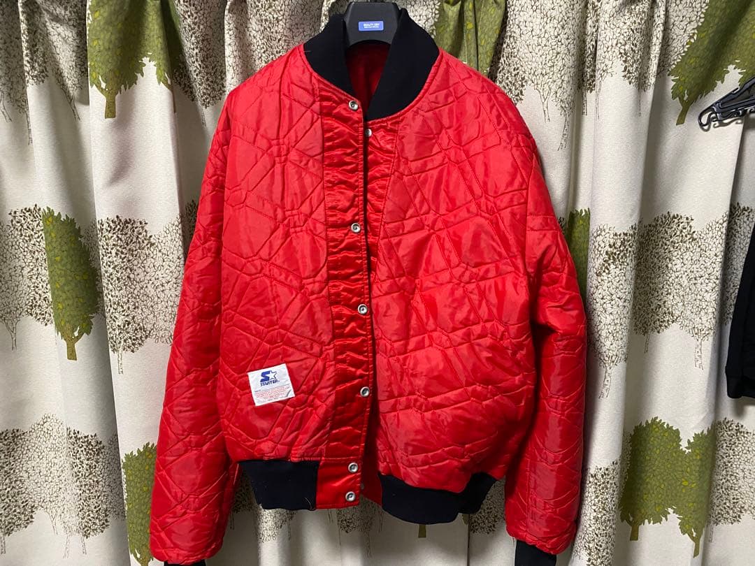 名作　スターター　ブルズ　スタジャン レッド 超希少XL！！