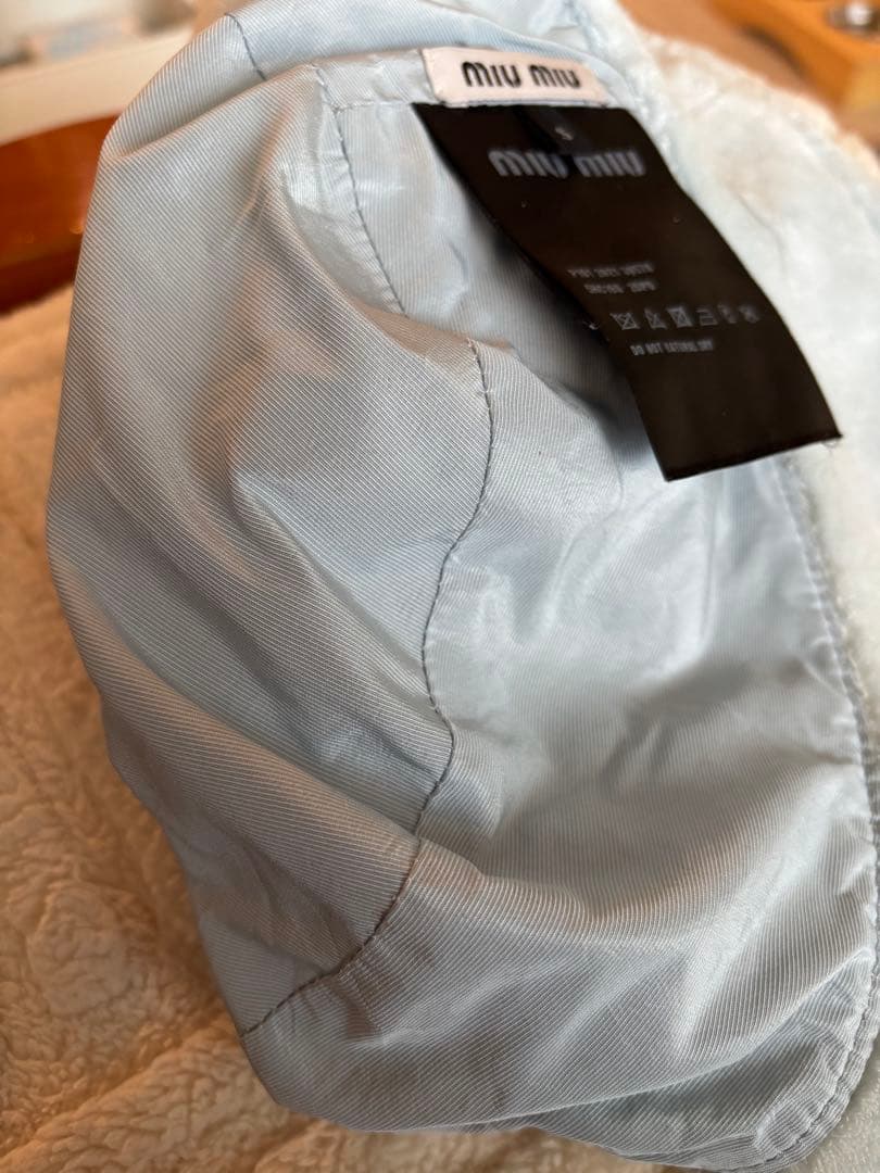 【新品・未使用】MIU MIU ミュウミュウ バケットハット パイル　Sサイズ