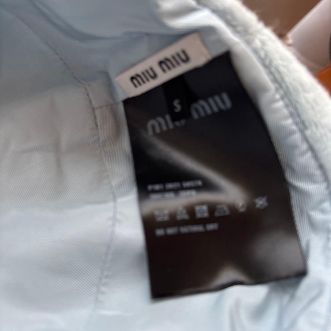 【新品・未使用】MIU MIU ミュウミュウ バケットハット パイル　Sサイズ