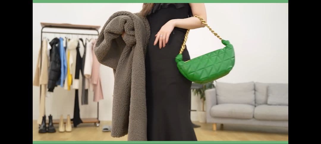 ZARA ボアコート グレー