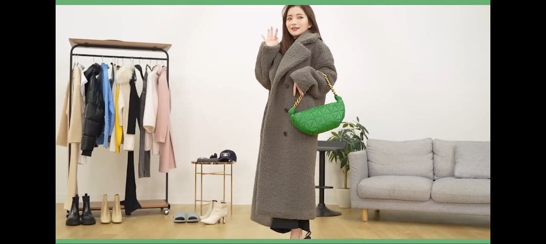 ZARA ボアコート グレー