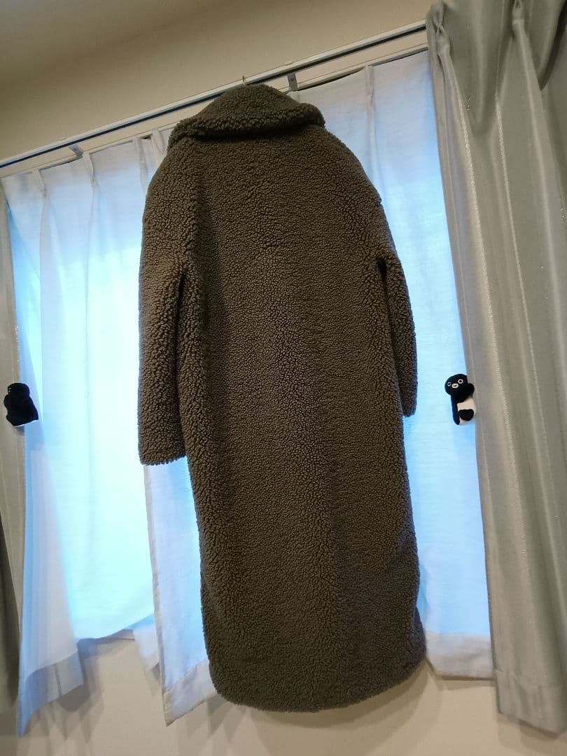 ZARA ボアコート グレー