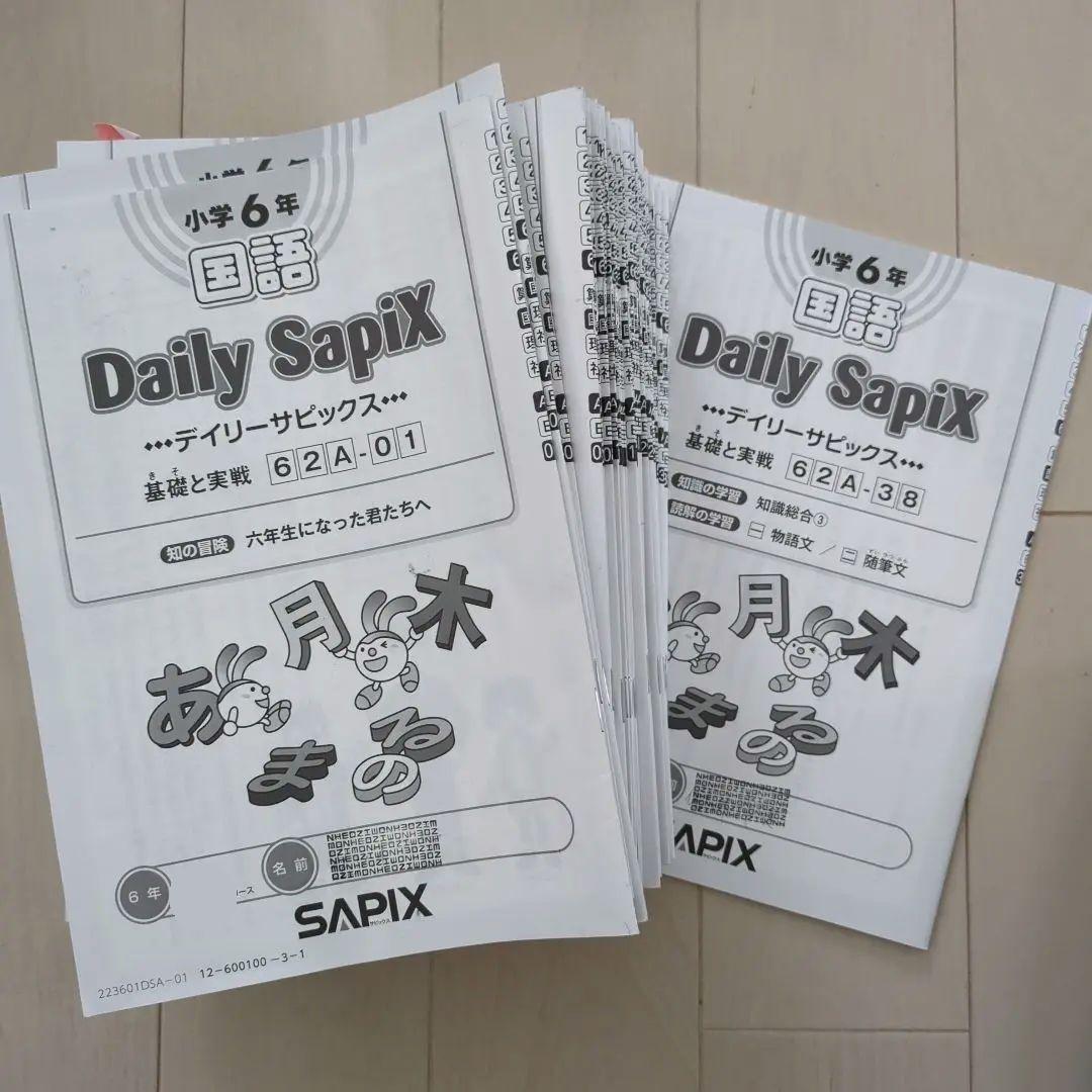 2023年度 小学6年 国語 Daily SapiX 国語A サピックス