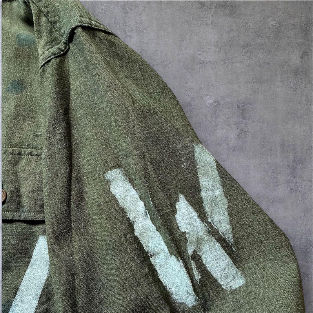 40s〜U.S.AIR FORCE PWステンシル　woolシャツ