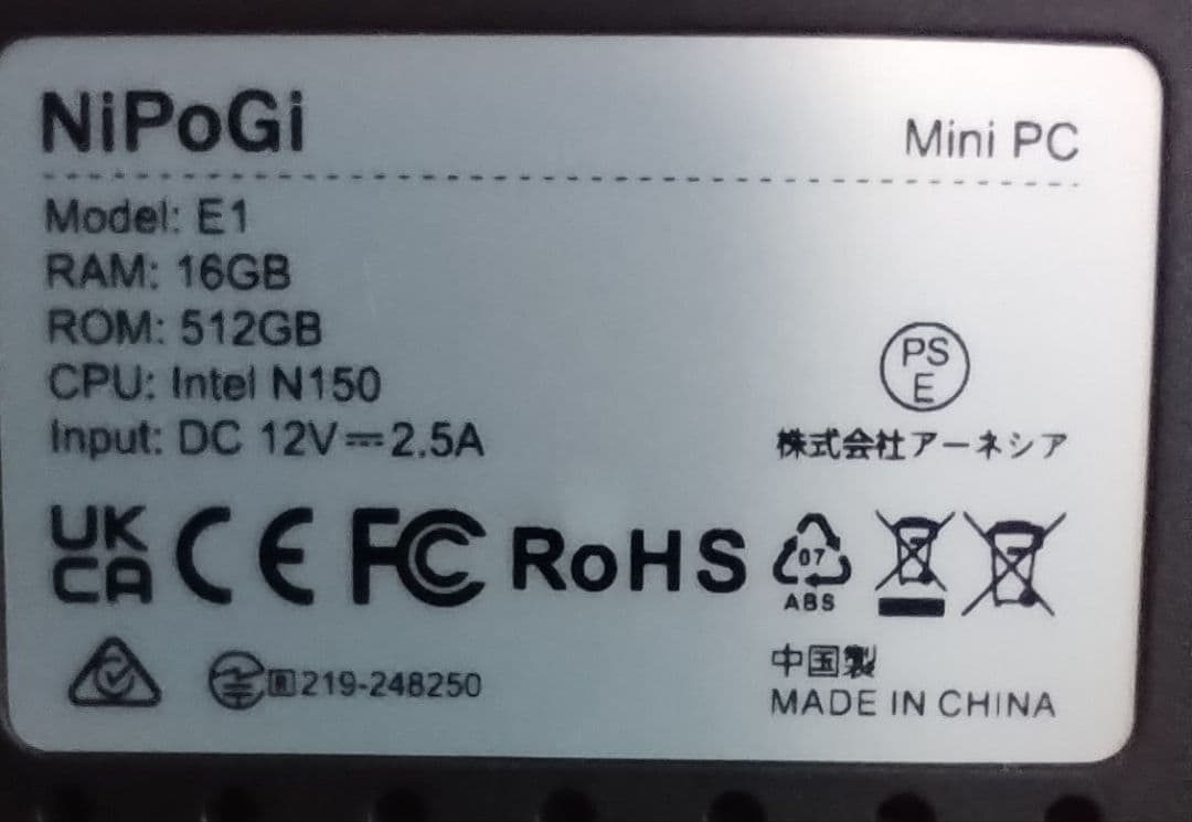 Takahiro_MANiPoGi ミニPC メモリ 16GB 512GB