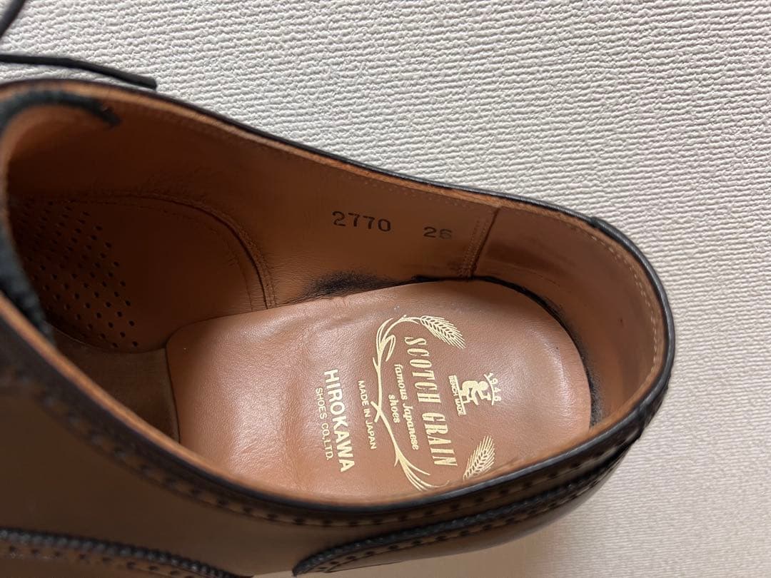 スコッチグレイン メダリオンデザインシューズ