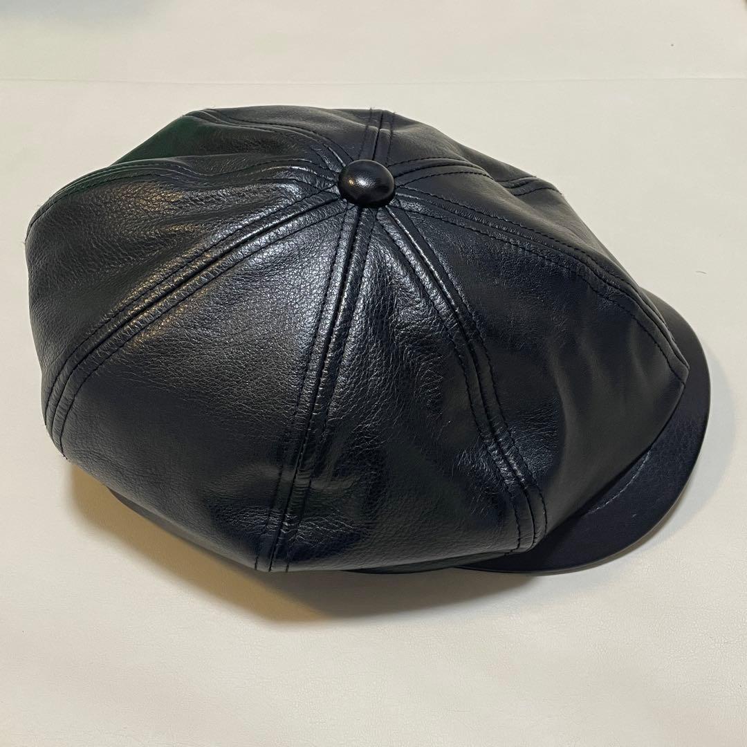 CA4LA × KNOX 本革 キャスケット 黒 レザー カシラ ハンチング